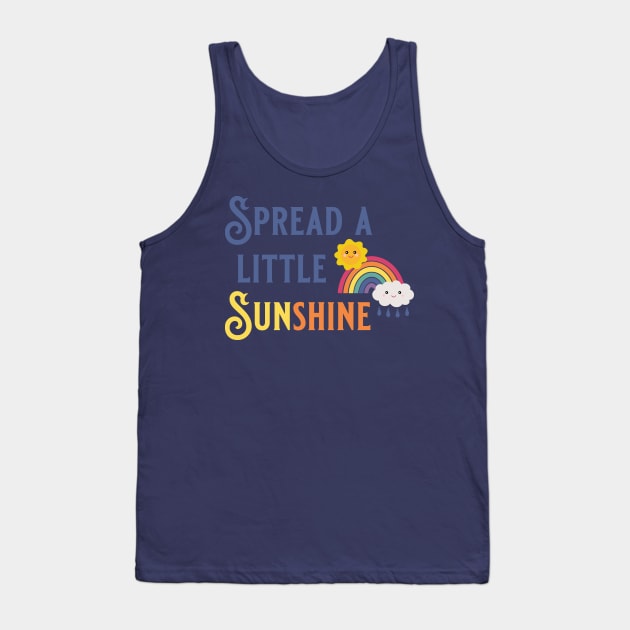 Spread a little Kawaii Sunshine with Rainbow Sun and Cloud Tank Top by tandre